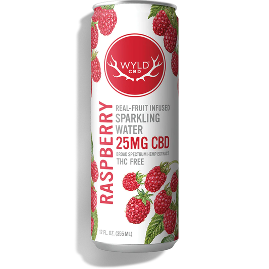 wyld brand raspberry flavored cbd drink 25mg cbd